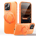 Capa de telemóvel com suporte magnético rotativo 360 graus e textura de pele, Para iPhone 17 Pro Max, Para iPhone 17 Pro, Para iPhone 17, Para iPhone Air, Para iPhone 16 Pro Max, Para iPhone 16 Pro, Para iPhone 16 Plus, Para iPhone 16