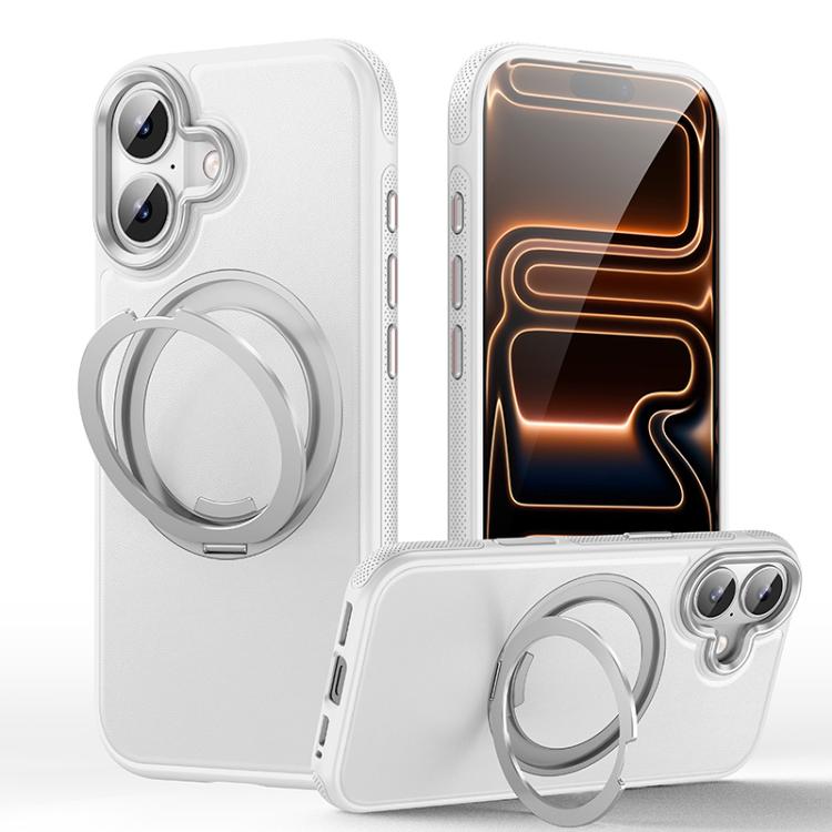 Capa de telemóvel com suporte magnético rotativo 360 graus e textura de pele, Para iPhone 17 Pro Max, Para iPhone 17 Pro, Para iPhone 17, Para iPhone Air, Para iPhone 16 Pro Max, Para iPhone 16 Pro, Para iPhone 16 Plus, Para iPhone 16