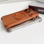 Capa de telemóvel magnética com suporte rotativo 360 sem moldura em metal na cor original Weasel, Para iPhone 17 Pro Max, Para iPhone 17 Pro