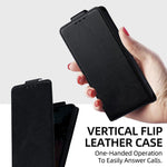 Capa de Telefone em Pele Vegana de Cor Sólida com Fecho Vertical e Corrente Transversal, Para iPhone 11 Pro Max, Para iPhone 11, Para iPhone 11 Pro