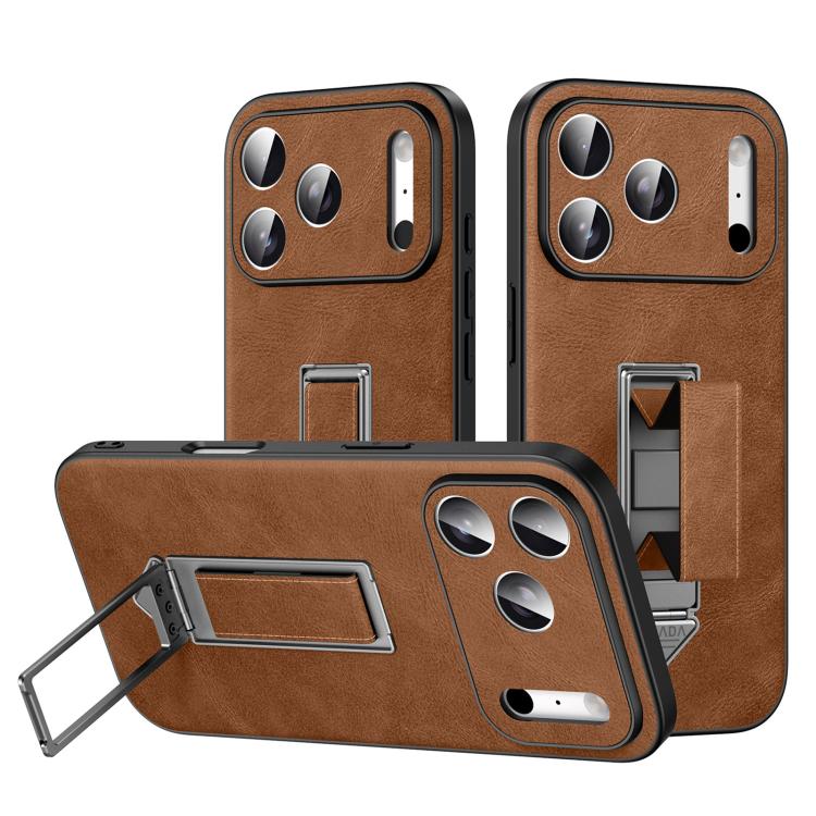 Capa de Telefone SULADA em Pele Falsa com Suporte Metálico Oculto e Pulseira, Para iPhone 17 Pro Max, Para iPhone 17 Pro, Para iPhone 17, Para iPhone 16 Pro Max, Para iPhone 16 Pro, Para iPhone 16