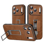 Capa de Telefone SULADA em Pele Falsa com Suporte Metálico Oculto e Pulseira, Para iPhone 17 Pro Max, Para iPhone 17 Pro, Para iPhone 17, Para iPhone 16 Pro Max, Para iPhone 16 Pro, Para iPhone 16