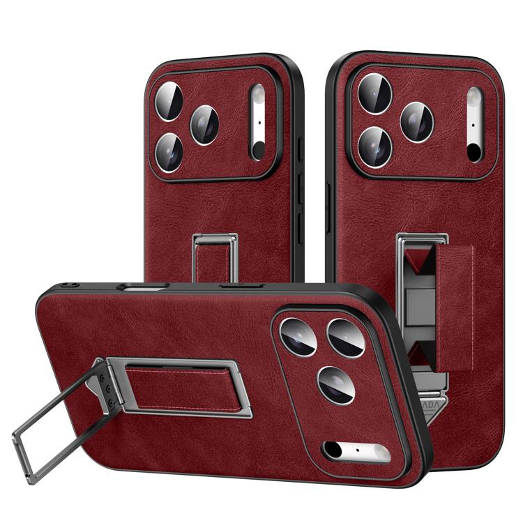 Capa de Telefone SULADA em Pele Falsa com Suporte Metálico Oculto e Pulseira, Para iPhone 17 Pro Max, Para iPhone 17 Pro, Para iPhone 17, Para iPhone 16 Pro Max, Para iPhone 16 Pro, Para iPhone 16