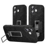 Capa de Telefone SULADA em Pele Falsa com Suporte Metálico Oculto e Pulseira, Para iPhone 17 Pro Max, Para iPhone 17 Pro, Para iPhone 17, Para iPhone 16 Pro Max, Para iPhone 16 Pro, Para iPhone 16