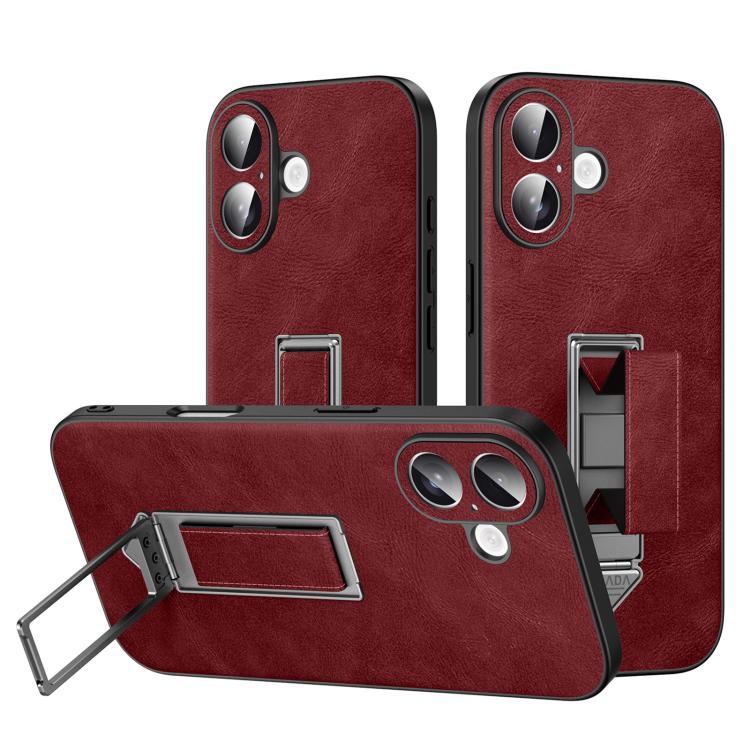 Capa de Telefone SULADA em Pele Falsa com Suporte Metálico Oculto e Pulseira, Para iPhone 17 Pro Max, Para iPhone 17 Pro, Para iPhone 17, Para iPhone 16 Pro Max, Para iPhone 16 Pro, Para iPhone 16