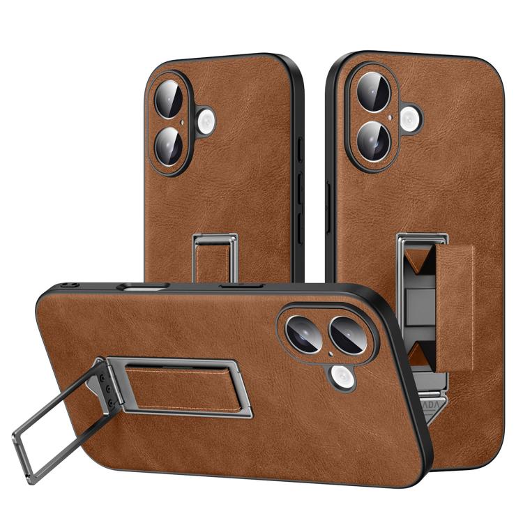 Capa de Telefone SULADA em Pele Falsa com Suporte Metálico Oculto e Pulseira, Para iPhone 17 Pro Max, Para iPhone 17 Pro, Para iPhone 17, Para iPhone 16 Pro Max, Para iPhone 16 Pro, Para iPhone 16