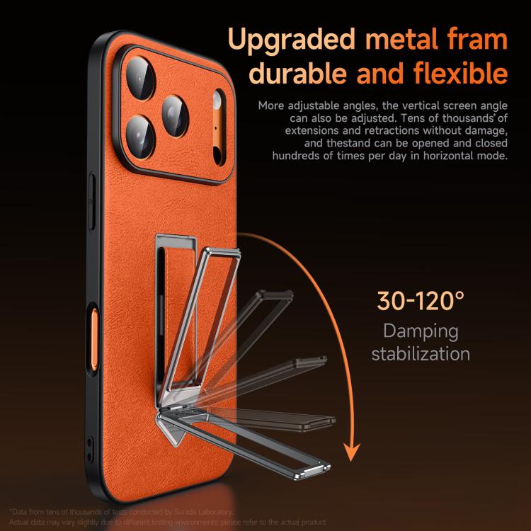Capa de Telefone SULADA em Pele Falsa com Suporte Metálico Oculto e Pulseira, Para iPhone 17 Pro Max, Para iPhone 17 Pro, Para iPhone 17, Para iPhone 16 Pro Max, Para iPhone 16 Pro, Para iPhone 16