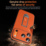 Capa de Telefone SULADA em Pele Falsa com Suporte Metálico Oculto e Pulseira, Para iPhone 17 Pro Max, Para iPhone 17 Pro, Para iPhone 17, Para iPhone 16 Pro Max, Para iPhone 16 Pro, Para iPhone 16