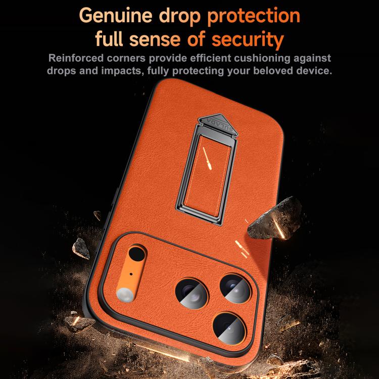 Capa de Telefone SULADA em Pele Falsa com Suporte Metálico Oculto e Pulseira, Para iPhone 17 Pro Max, Para iPhone 17 Pro, Para iPhone 17, Para iPhone 16 Pro Max, Para iPhone 16 Pro, Para iPhone 16