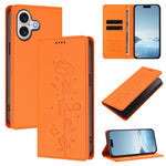 Capa de Telefone em Pele Vegana Magnética com RFID e Relevo de Gatos Fofos, Para iPhone 17e / 16e, Para iPhone 17 Pro Max, Para iPhone 17 Pro, Para iPhone 17