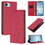 Capa de Telefone em Pele Vegana Magnética com RFID e Relevo de Gatos Fofos, Para iPhone 17e / 16e, Para iPhone 17 Pro Max, Para iPhone 17 Pro, Para iPhone 17