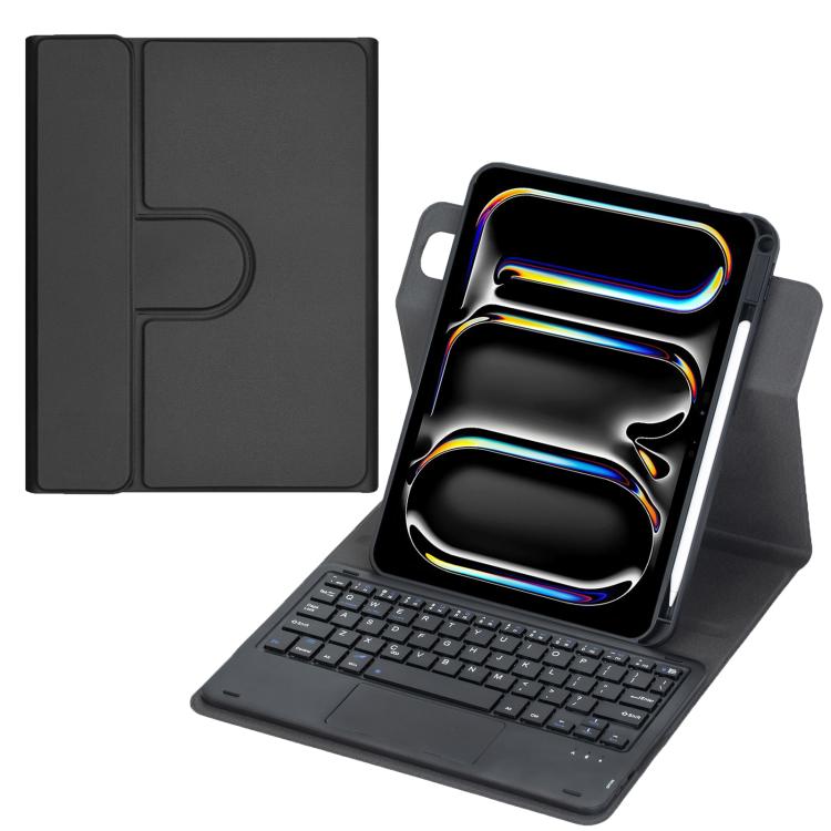 Capa de Couro para Tablet com Teclado Bluetooth Rotativo 360 graus e Touchpad, Para iPad Pro 11 2025 / 2024, Para iPad 2025 / 2022, Para iPad Air 11 2025 / iPad Pro 11 2022, Para iPad 10.2 2021 / 2019 / iPad Air 3