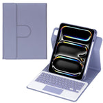 Capa de Couro para Tablet com Teclado Bluetooth Rotativo 360 graus e Touchpad, Para iPad Pro 11 2025 / 2024, Para iPad 2025 / 2022, Para iPad Air 11 2025 / iPad Pro 11 2022, Para iPad 10.2 2021 / 2019 / iPad Air 3