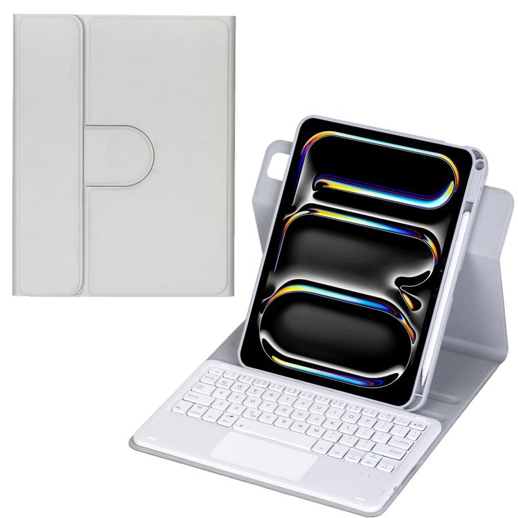 Capa de Couro para Tablet com Teclado Bluetooth Rotativo 360 graus e Touchpad, Para iPad Pro 11 2025 / 2024, Para iPad 2025 / 2022, Para iPad Air 11 2025 / iPad Pro 11 2022, Para iPad 10.2 2021 / 2019 / iPad Air 3