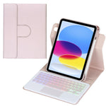 Capa de tablet em pele com teclado Bluetooth retroiluminado e rotação de 360 graus com touchpad, Para iPad Pro 11 2025 / 2024, Para iPad 2025 / 2022, Para iPad Air 11 2025 / iPad Pro 11 2022, Para iPad 10.2 2021 / 2019 / iPad Air 3
