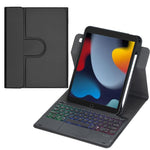 Capa de tablet em pele com teclado Bluetooth retroiluminado e rotação de 360 graus com touchpad, Para iPad Pro 11 2025 / 2024, Para iPad 2025 / 2022, Para iPad Air 11 2025 / iPad Pro 11 2022, Para iPad 10.2 2021 / 2019 / iPad Air 3