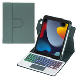 Capa de tablet em pele com teclado Bluetooth retroiluminado e rotação de 360 graus com touchpad, Para iPad Pro 11 2025 / 2024, Para iPad 2025 / 2022, Para iPad Air 11 2025 / iPad Pro 11 2022, Para iPad 10.2 2021 / 2019 / iPad Air 3
