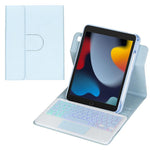 Capa de tablet em pele com teclado Bluetooth retroiluminado e rotação de 360 graus com touchpad, Para iPad Pro 11 2025 / 2024, Para iPad 2025 / 2022, Para iPad Air 11 2025 / iPad Pro 11 2022, Para iPad 10.2 2021 / 2019 / iPad Air 3