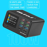 Carregador MaAnt Dianba Mini 75W multifunções com 8 portas PD, suporte a carregamento rápido PD, ficha EU MaAnt Dianba Mini