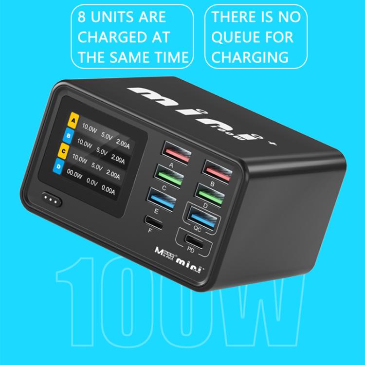 Carregador MaAnt Dianba Mini 75W multifunções com 8 portas PD, suporte a carregamento rápido PD, ficha EU MaAnt Dianba Mini