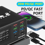 Carregador MaAnt Dianba Mini 75W multifunções com 8 portas PD, suporte a carregamento rápido PD, ficha EU MaAnt Dianba Mini