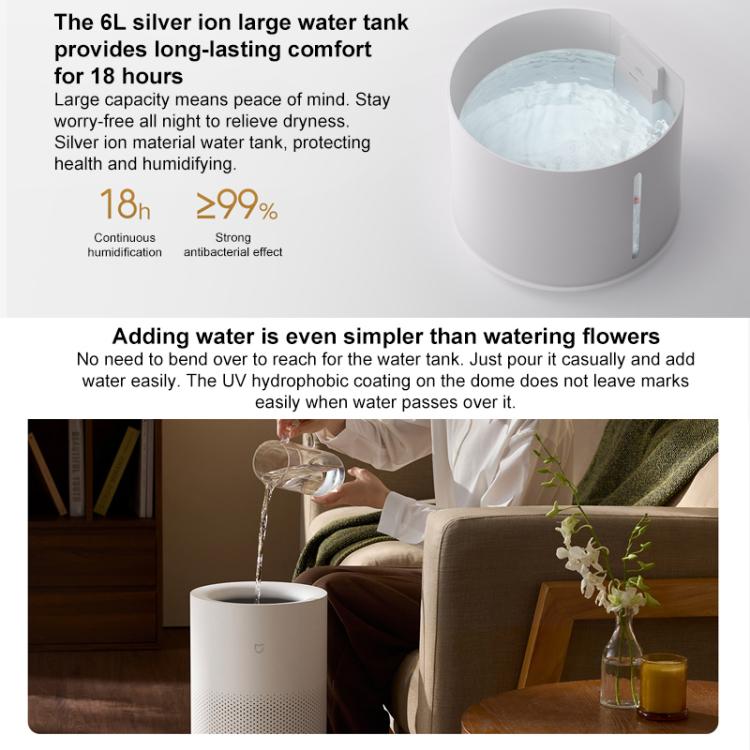 Humidificador Xiaomi Mijia 6L sem névoa 3, humidificador 6L sem névoa 3