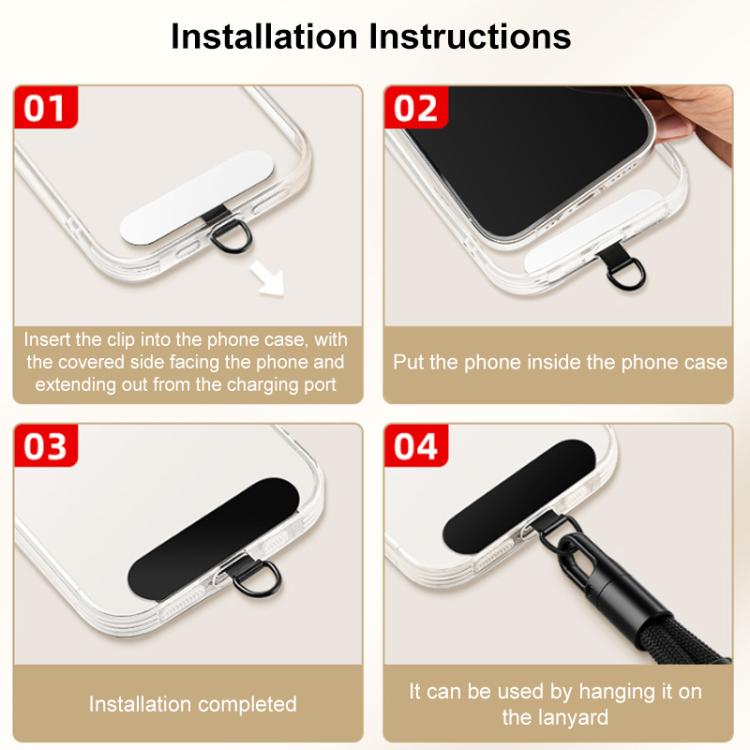 XDcase Cordão Anti-perda Destacável 3 em 1 para Telefone, Correia Cruzada / Pescoço / Pulso com Aba