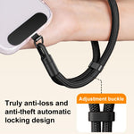 XDcase Cordão Anti-perda Destacável 3 em 1 para Telefone, Correia Cruzada / Pescoço / Pulso com Aba
