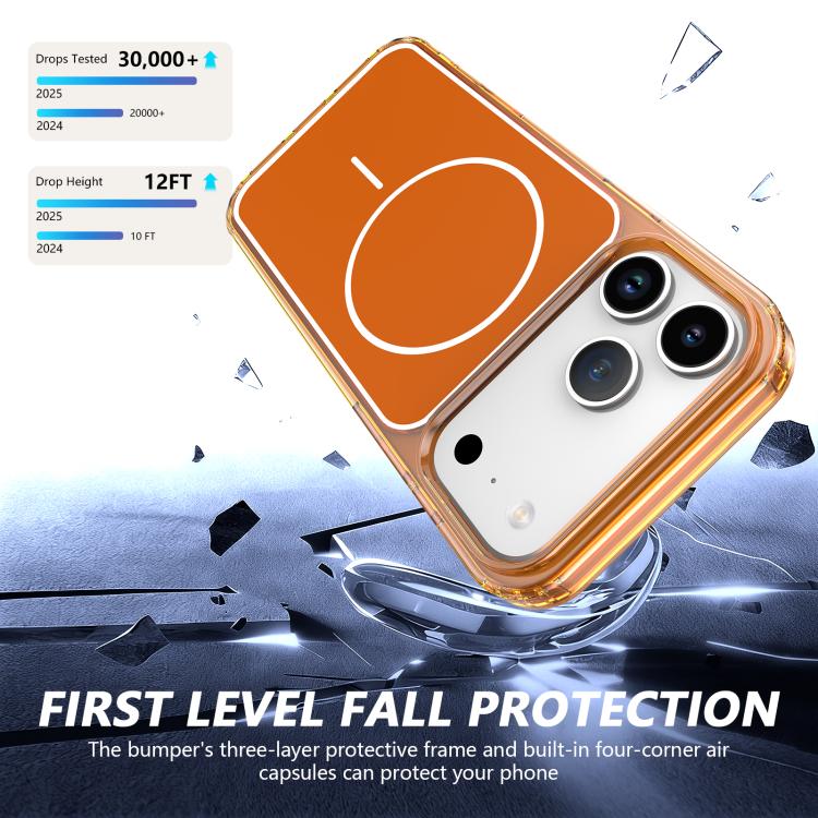 Capa de Telefone Magnética Color Shield PC Híbrida TPU, Para iPhone 17 Pro Max, Para iPhone 17 Pro