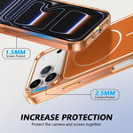 Capa de Telefone Magnética Color Shield PC Híbrida TPU, Para iPhone 17 Pro Max, Para iPhone 17 Pro