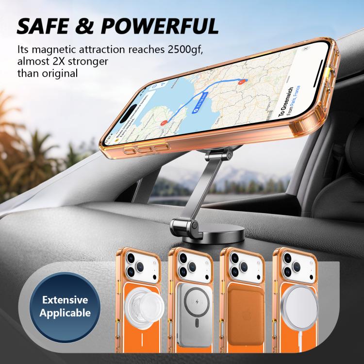 Capa de Telefone Magnética Color Shield PC Híbrida TPU, Para iPhone 17 Pro Max, Para iPhone 17 Pro