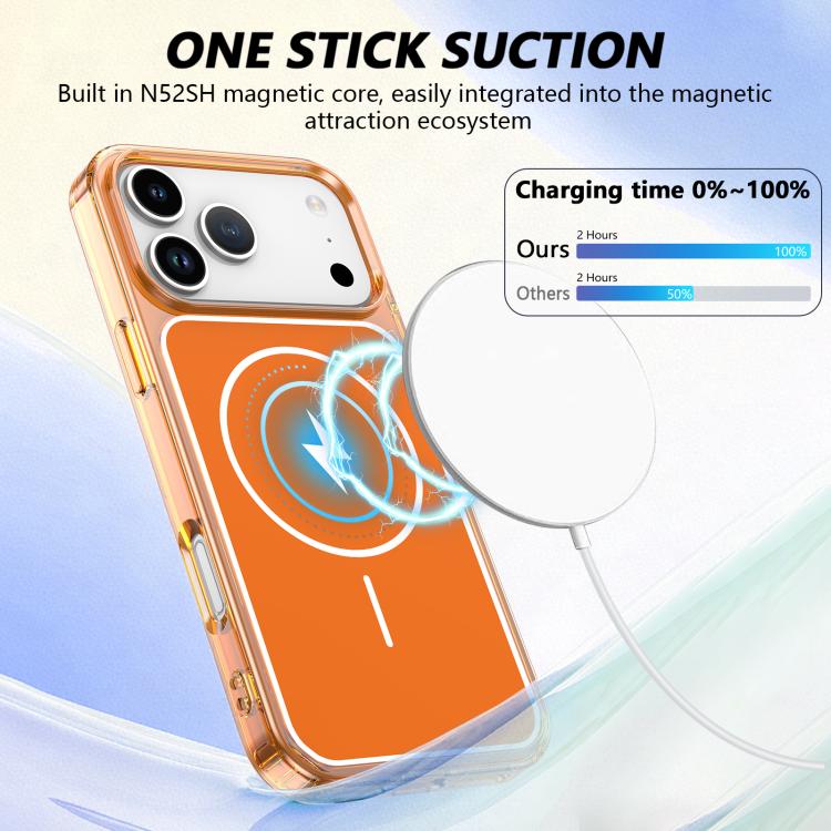 Capa de Telefone Magnética Color Shield PC Híbrida TPU, Para iPhone 17 Pro Max, Para iPhone 17 Pro