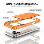 Capa de Telefone Magnética Color Shield PC Híbrida TPU, Para iPhone 17 Pro Max, Para iPhone 17 Pro
