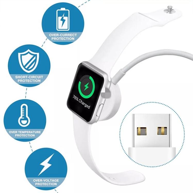 xDfind Para Apple Watch Suporte de Carregamento em Silicone e Conjunto de Carregador USB, Silicone+USB (Branco), Silicone+USB (Preto)