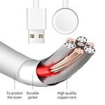 xDfind Para Apple Watch Suporte de Carregamento em Silicone e Conjunto de Carregador USB, Silicone+USB (Branco), Silicone+USB (Preto)
