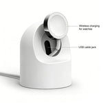 xDfind Para Apple Watch Suporte de Carregamento em Silicone e Conjunto de Carregador USB, Silicone+USB (Branco), Silicone+USB (Preto)