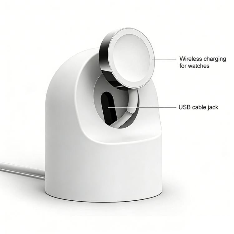 xDfind Para Apple Watch Suporte de Carregamento em Silicone e Conjunto de Carregador USB, Silicone+USB (Branco), Silicone+USB (Preto)