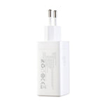 Carregador JOYROOM JR-TG10 65W GaN com dupla Type-C, 3 portas USB e cabo Type-C para Type-C, ficha EU, ficha UK