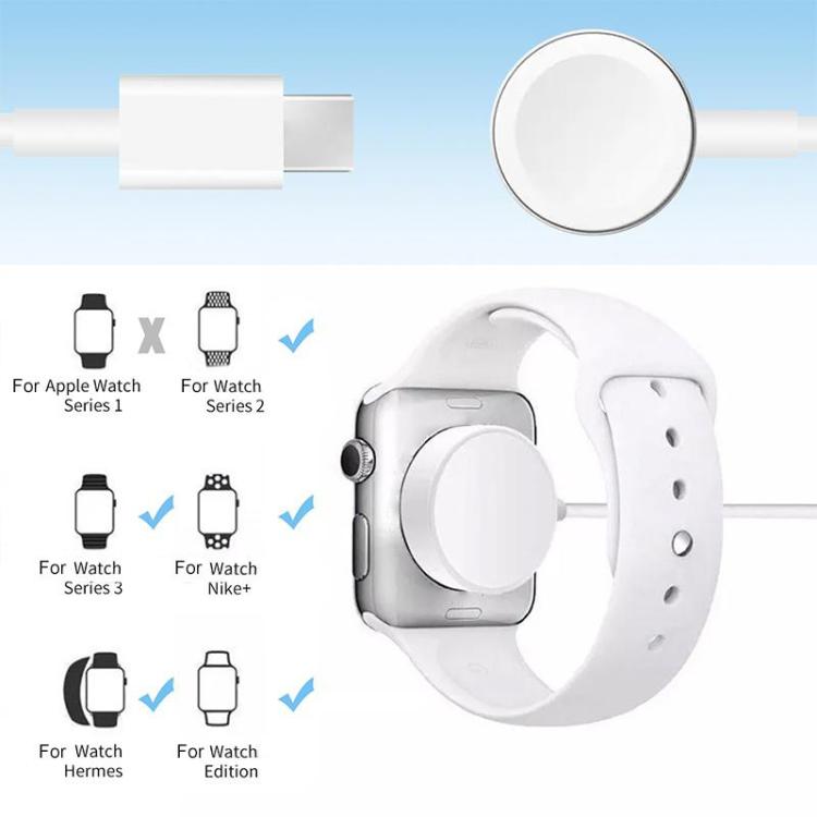 xDfind Para Apple Watch Suporte de Carregamento em Liga de Alumínio e Conjunto de Carregador Tipo-C, Liga de Alumínio+Tipo-C