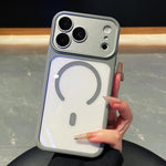 Capa de Telefone Transparente Magnética com Cobertura Total e Câmara Electroplated, Para iPhone 17 Pro Max, Para iPhone 17 Pro