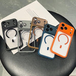 Capa de Telefone Transparente Magnética com Cobertura Total e Câmara Electroplated, Para iPhone 17 Pro Max, Para iPhone 17 Pro