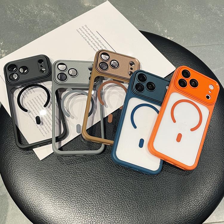 Capa de Telefone Transparente Magnética com Cobertura Total e Câmara Electroplated, Para iPhone 17 Pro Max, Para iPhone 17 Pro