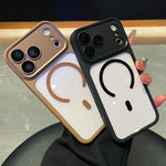 Capa de Telefone Transparente Magnética com Cobertura Total e Câmara Electroplated, Para iPhone 17 Pro Max, Para iPhone 17 Pro