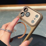 Capa de Telefone Transparente Magnética com Cobertura Total e Câmara Electroplated, Para iPhone 17 Pro Max, Para iPhone 17 Pro
