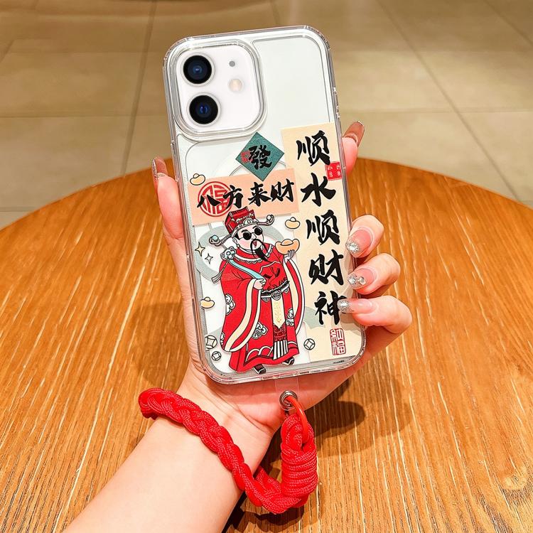 Capa de telemóvel magnética de cobertura total com tema Ano do Cavalo e cordão, para iPhone 13, para iPhone 12, para iPhone 12 Pro Max, para iPhone 12 Pro