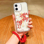 Capa de telemóvel magnética de cobertura total com tema Ano do Cavalo e cordão, para iPhone 13, para iPhone 12, para iPhone 12 Pro Max, para iPhone 12 Pro