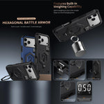 Capa de Telemóvel com Suporte Magnético Hexágono Armor e Balança de Peso, Para iPhone 17 Pro Max, Para iPhone 17 Pro, Para iPhone 17, Para iPhone Air, Para iPhone 16 Pro Max, Para iPhone 16 Pro