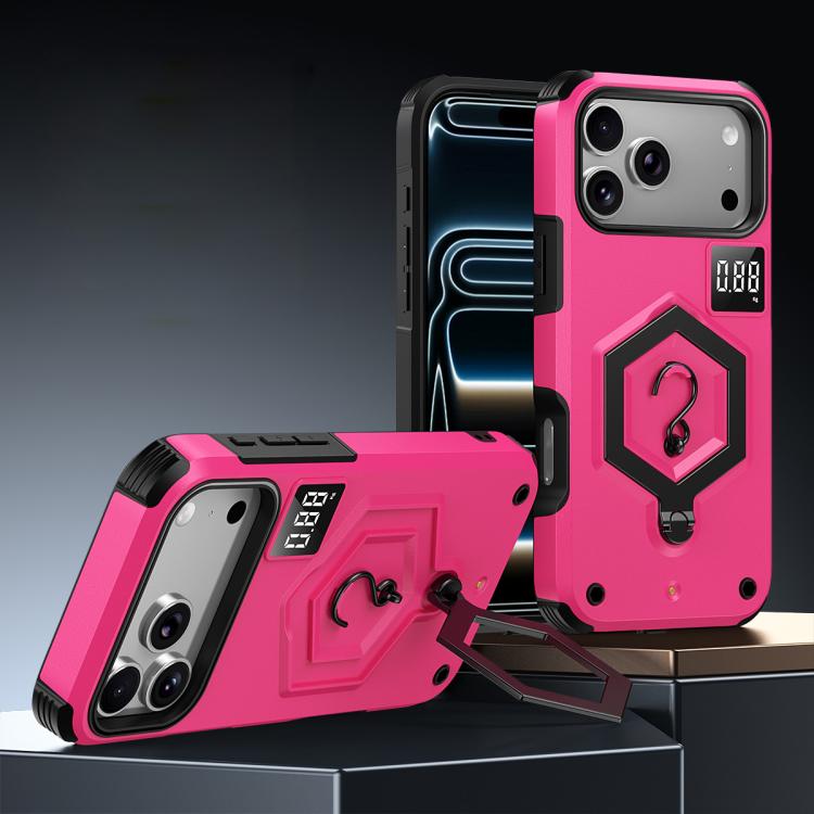 Capa de Telemóvel com Suporte Magnético Hexágono Armor e Balança de Peso, Para iPhone 17 Pro Max, Para iPhone 17 Pro, Para iPhone 17, Para iPhone Air, Para iPhone 16 Pro Max, Para iPhone 16 Pro