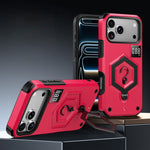 Capa de Telemóvel com Suporte Magnético Hexágono Armor e Balança de Peso, Para iPhone 17 Pro Max, Para iPhone 17 Pro, Para iPhone 17, Para iPhone Air, Para iPhone 16 Pro Max, Para iPhone 16 Pro