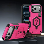 Capa de Telemóvel com Suporte Magnético Hexágono Armor e Balança de Peso, Para iPhone 17 Pro Max, Para iPhone 17 Pro, Para iPhone 17, Para iPhone Air, Para iPhone 16 Pro Max, Para iPhone 16 Pro